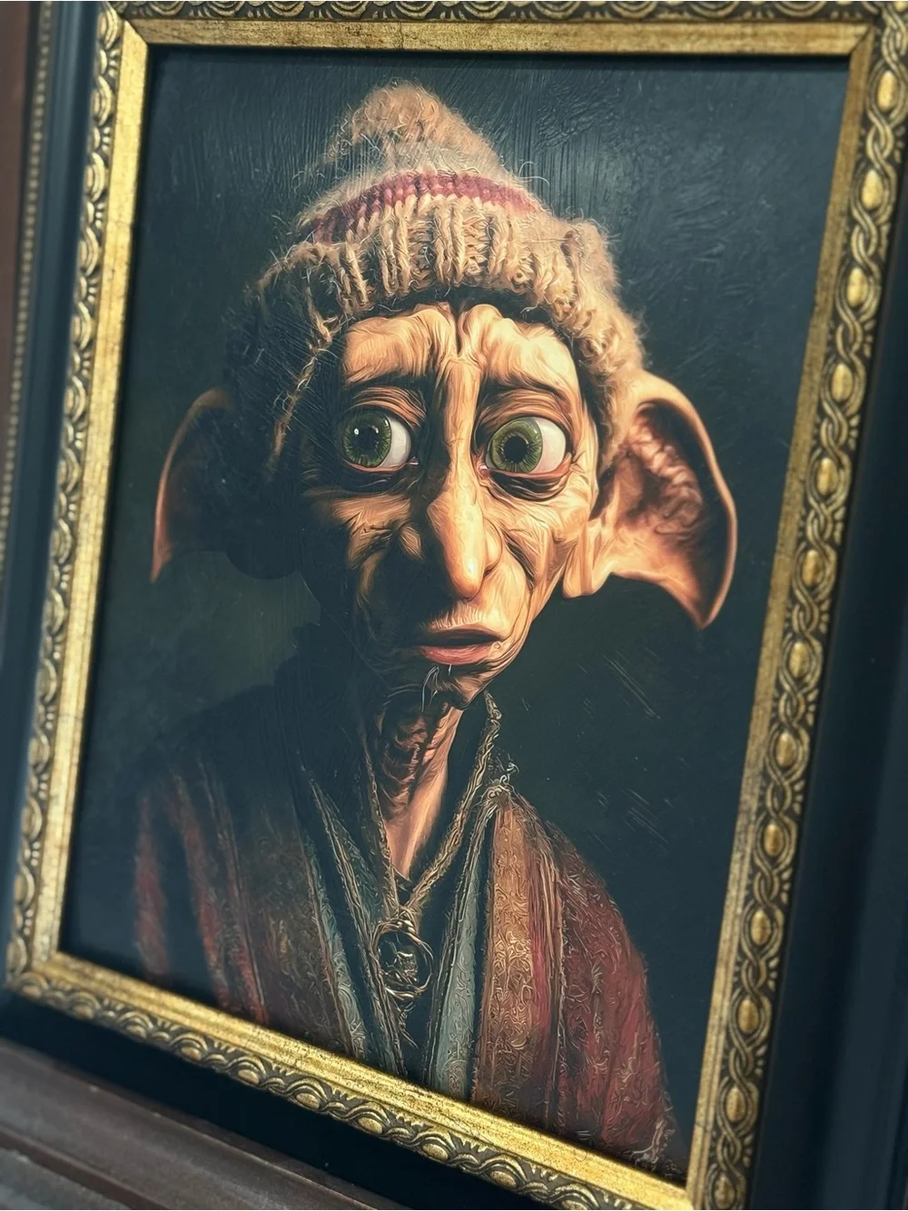 8x10” Framed Fantasy Portrait Art Print — Dobby inspired